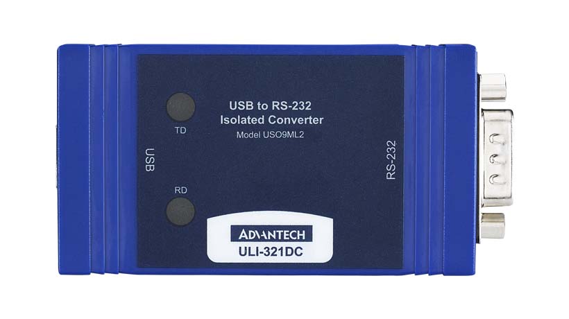 ULI-321DC - USB 2.0 to RS-232 Converter, DB9 Male. Isolated